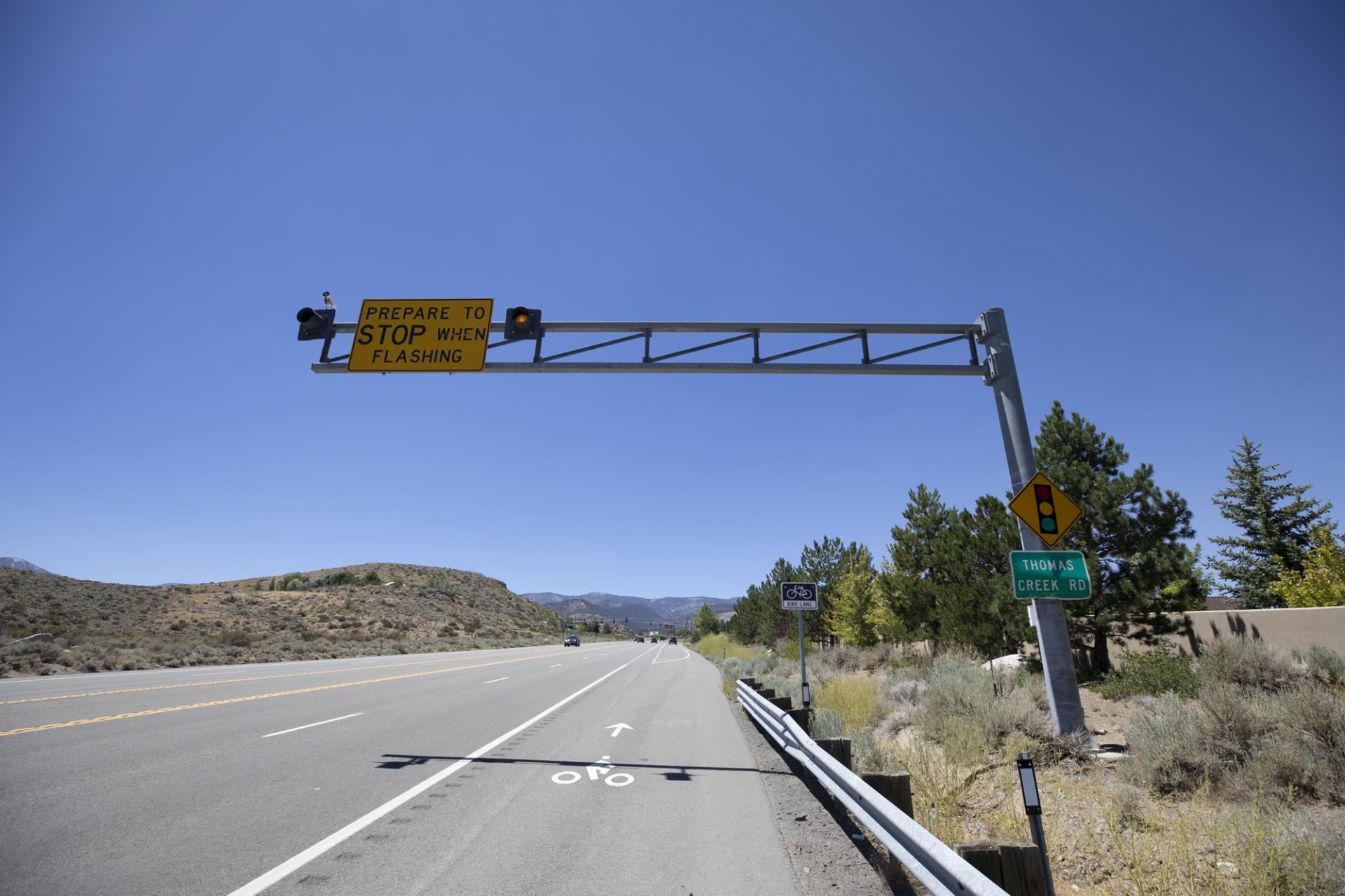 Sign over a road