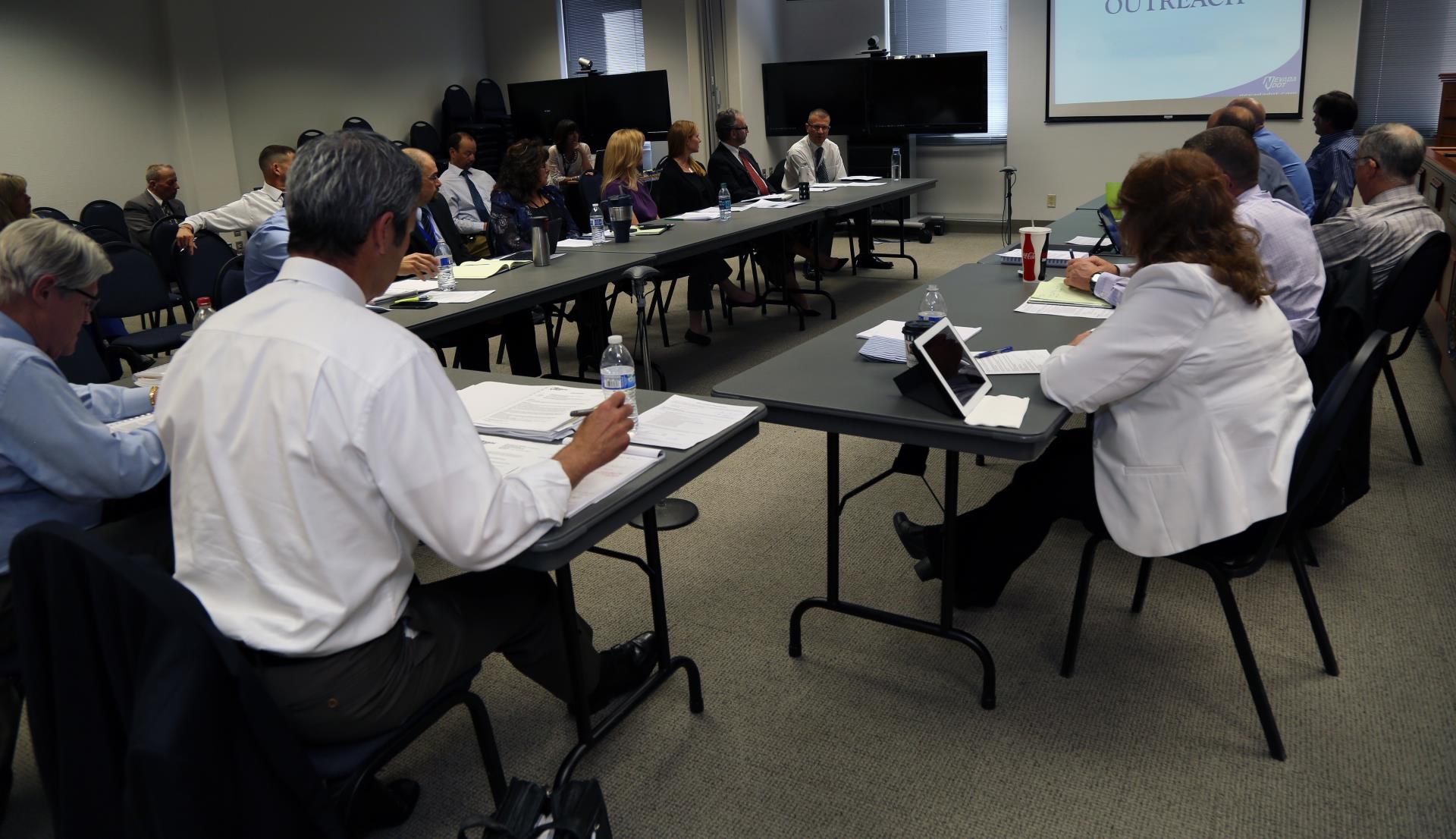 A meeting of the Construction Working Group at NDOT Headquarters in Carson City