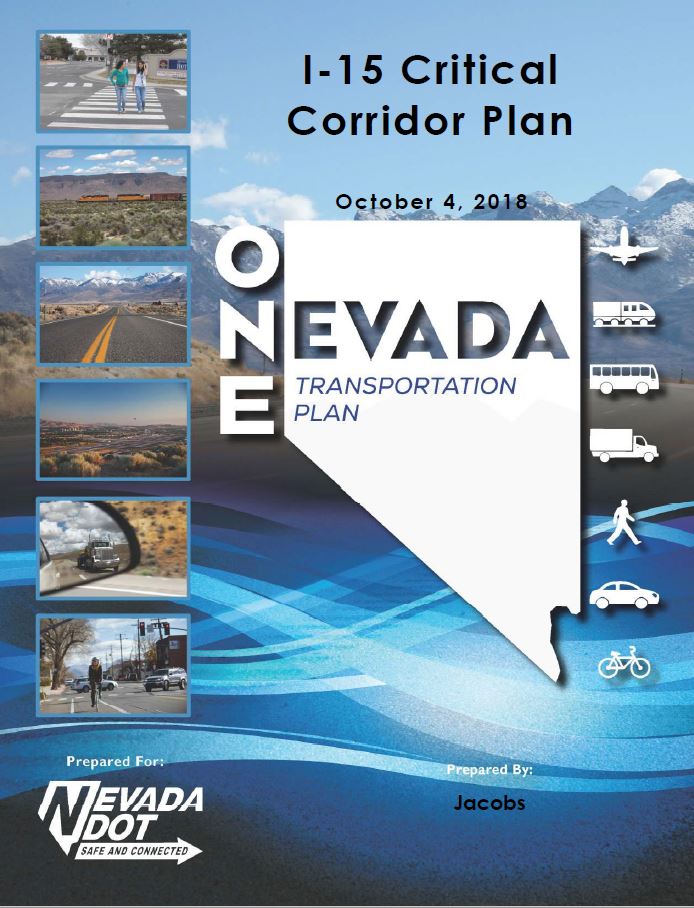 Cover for the I-15 Critical Corridor Plan