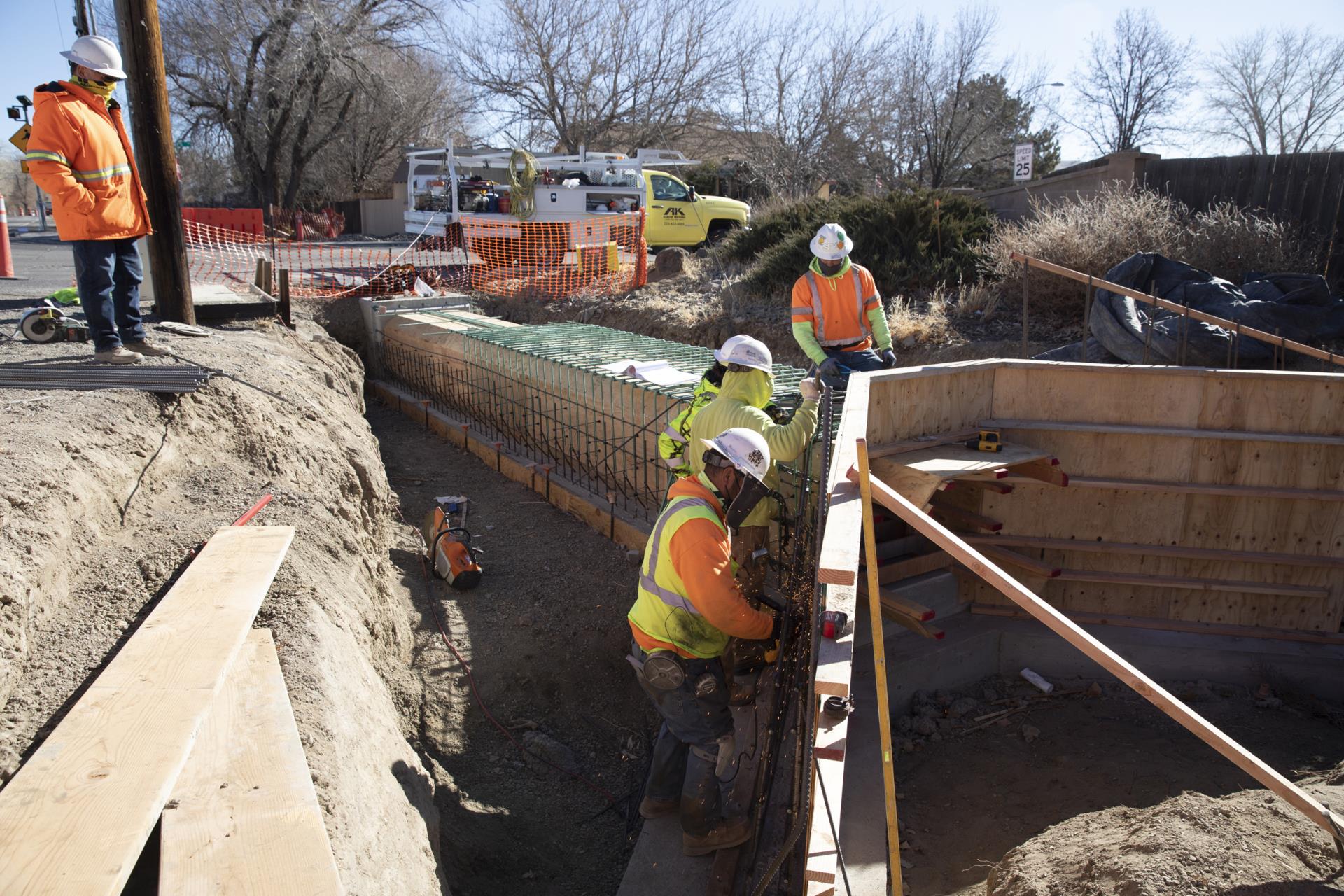 Workers in a trench