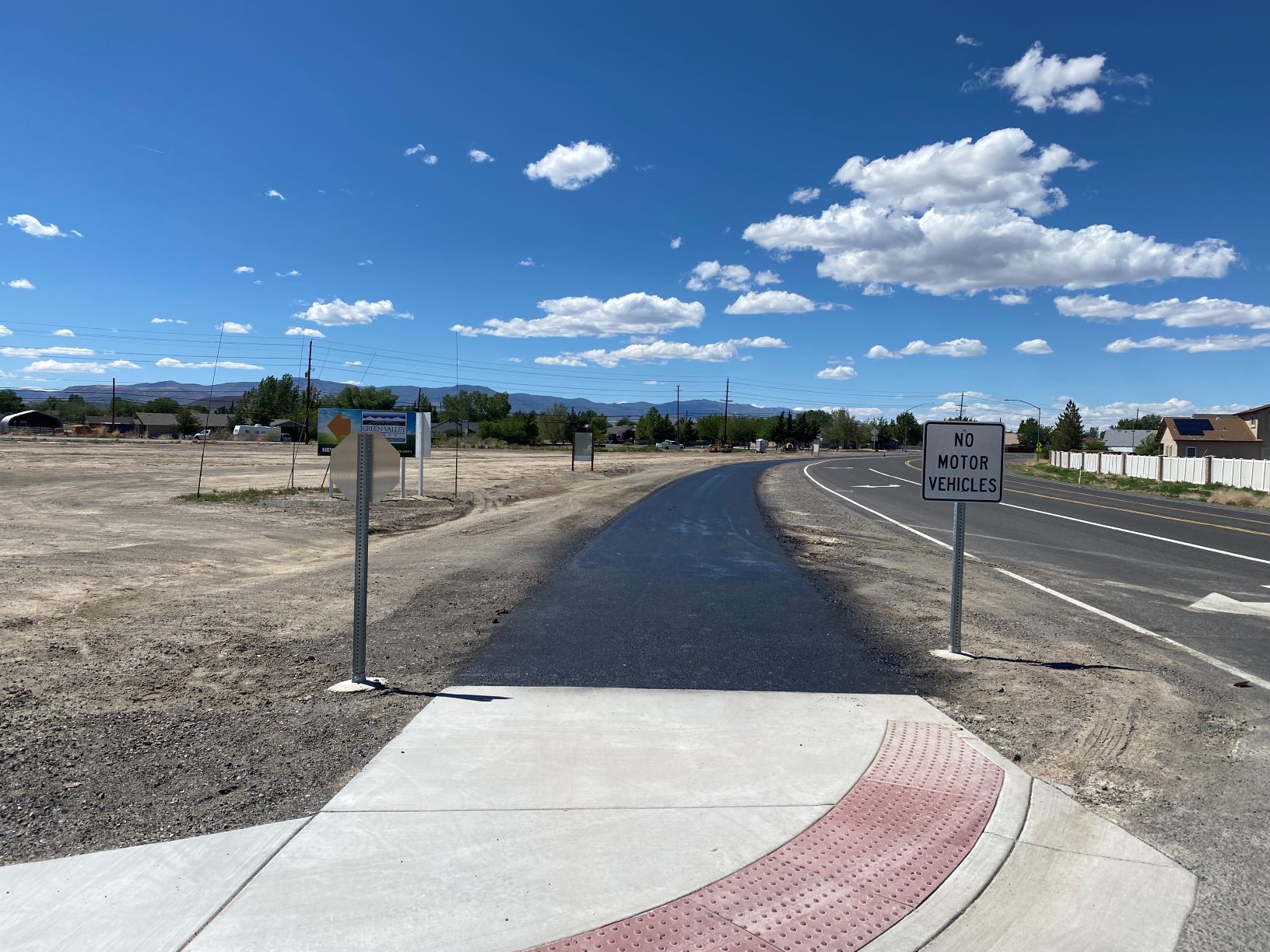 Walking and Biking Path by Roadway