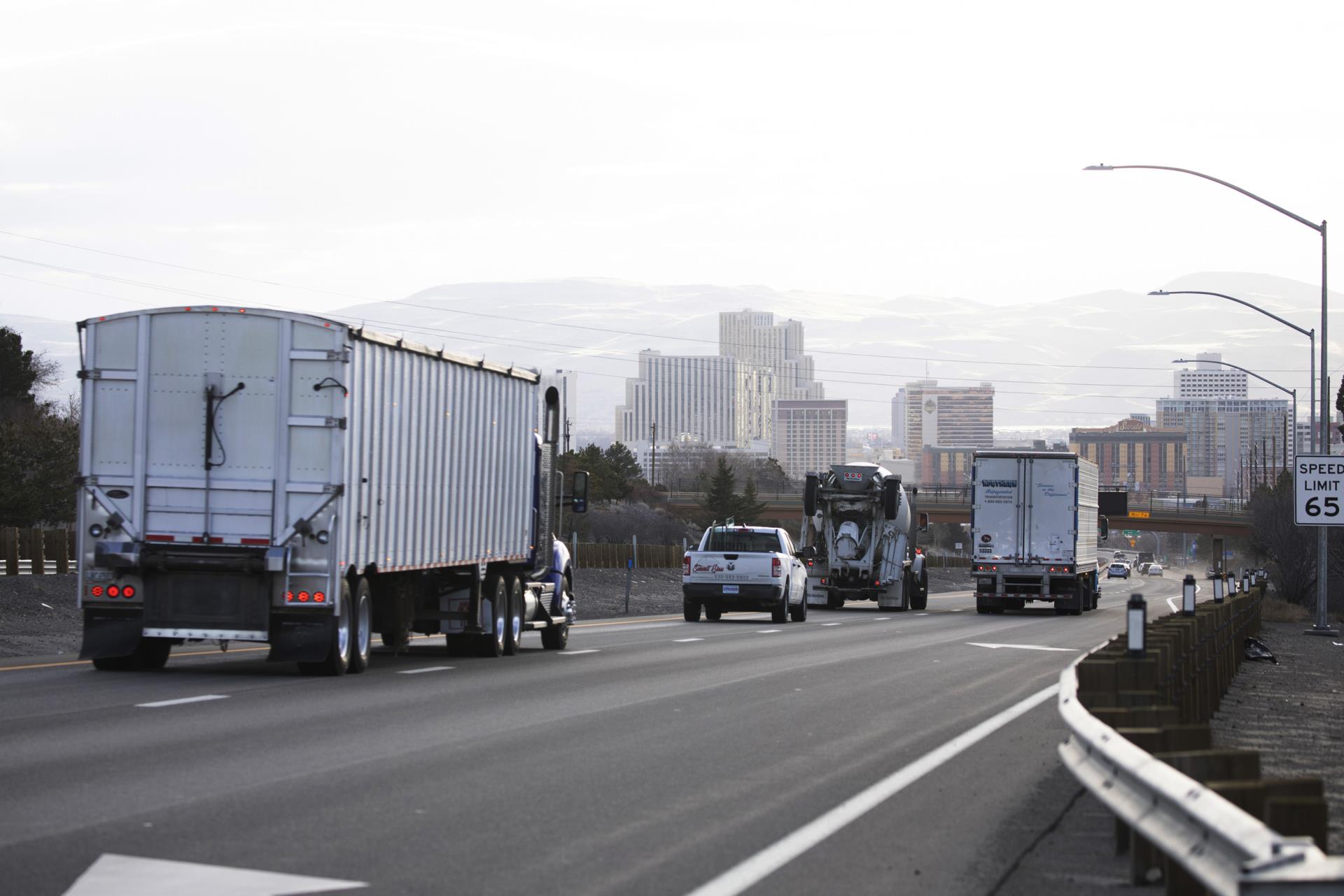 Cars on freeway onramp